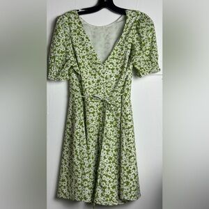 F21 Lime Green Flower Dress